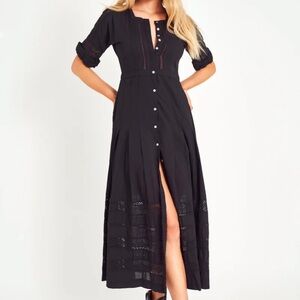Loveshackfancy Edie dress in black